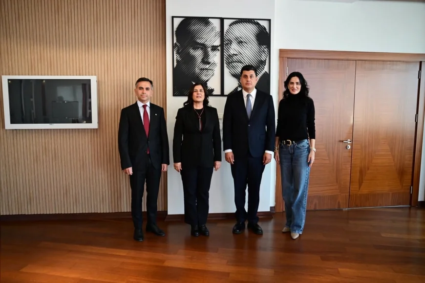 Aydın Büyükşehir Belediye Başkanı Özlem Çerçioğlu’na AYSO Başkanı Gökhan Maraş ve Hakkı Gözlüklü’den ziyaret