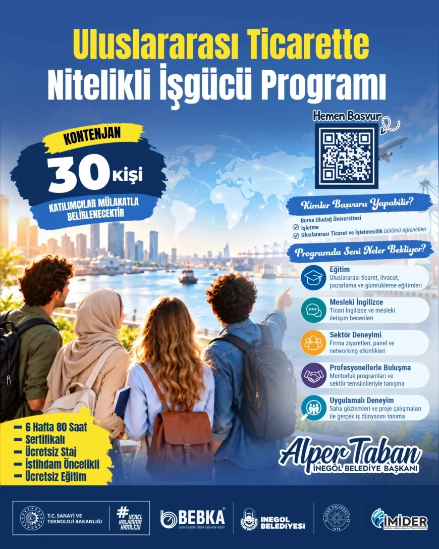 İnegöl Belediyesi üniversite öğrencilerine uluslararası ticarette kariyer kapısı açıyor