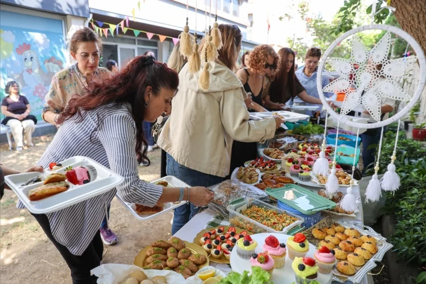 Buca’da Türkan Saylan Bahçe Buluşması’nda kursiyerlerin el emeği ürünleri sergilendi