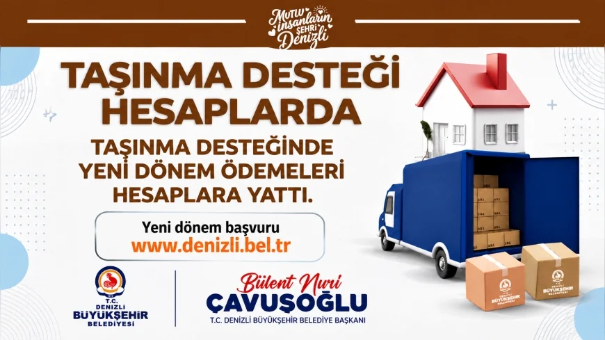 Denizli Büyükşehir Belediyesi Taşınma Desteği Ödemelerini Hesaplara Yatırdı: Ailelere 10 Bin TL’ye Kadar Destek
