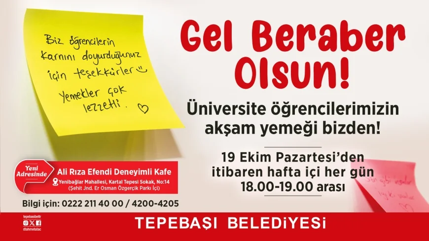 Tepebaşı Belediye Başkanı Dt. Ahmet Ataç: “Üniversiteli Gençleri Akşam Yemeğine Bekliyoruz”