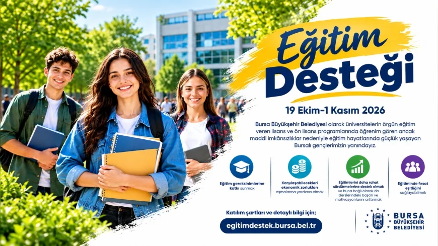 Bursa Büyükşehir Belediyesi Üniversite Öğrencilerine Karşılıksız Eğitim Desteği Başvurularını Başlatıyor