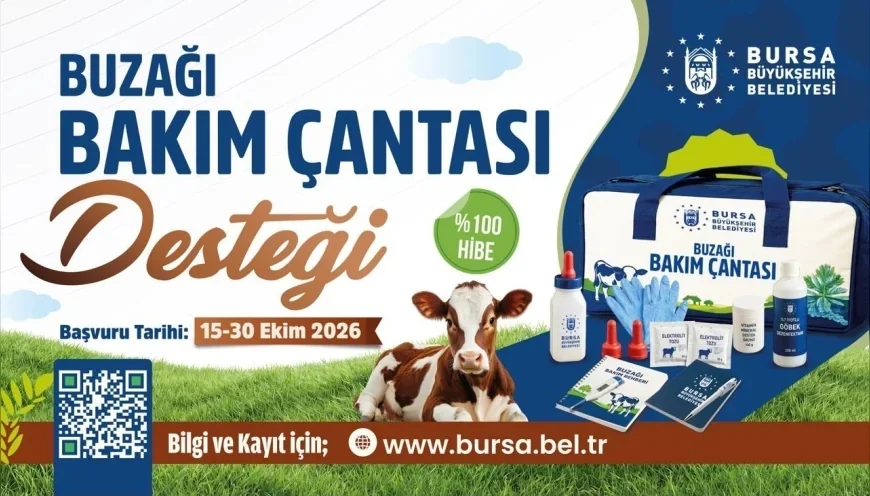 Bursa Büyükşehir Belediyesi'nden Besicilere Buzağı Bakım Çantası Desteği