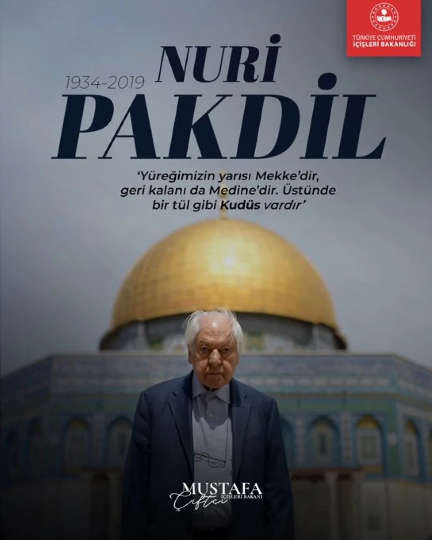İçişleri Bakanı Mustafa Çiftçi: “Kudüs, bir gün özgürlüğüne kavuşacak; Filistin topraklarında barış ve adalet hâkim olacaktır”