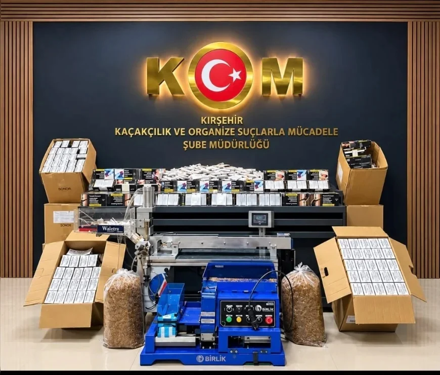 Kırşehir Emniyet Müdürlüğünden Kaçakçılık Operasyonu: 172 Bin 600 Makaron Ele Geçirildi