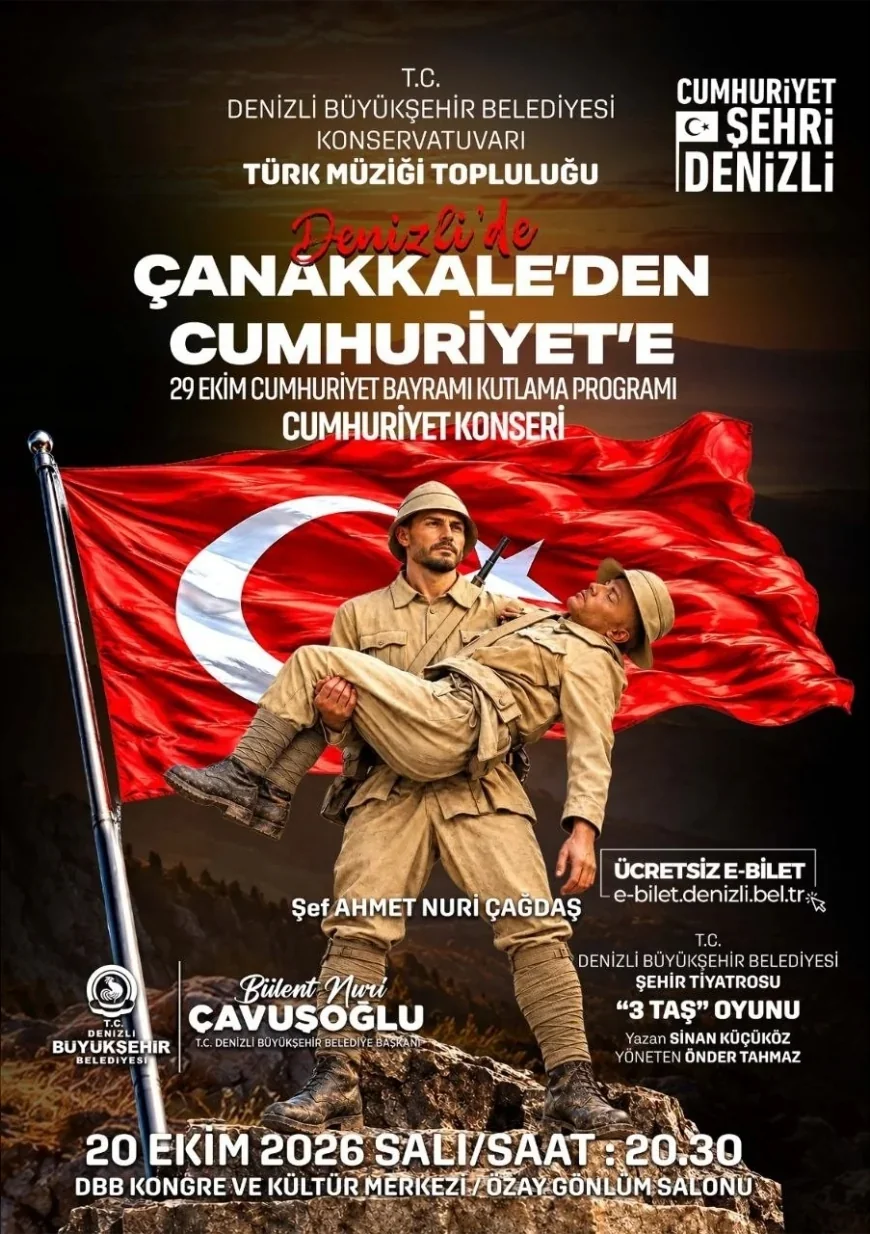 Denizli Büyükşehir Belediyesinden Cumhuriyet Bayramı’na Özel “Çanakkale’den Cumhuriyet’e” Programı