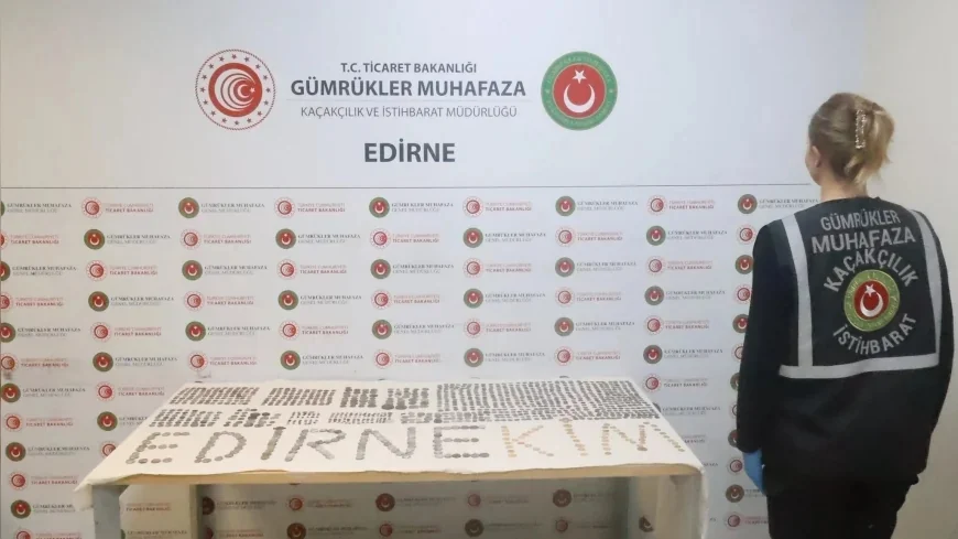 Ticaret Bakanlığı Gümrükler Muhafaza Ekiplerinden Edirne’de Tarihi Eser Kaçakçılığına Darbe: 7 Bin 160 Kültür Varlığı Ele Geçirildi