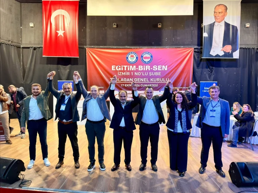 Eğitim-Bir-Sen İzmir 1 No.lu Şubesi 7. Olağan Genel Kurulunda Ali Bilgiç Yeni Şube Başkanı Seçildi