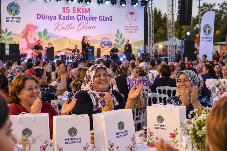 Menemen’de Dünya Kadın Çiftçiler Günü’ne Özel Kutlama: 1.500 Kadın Çiftçi Bir Araya Geldi