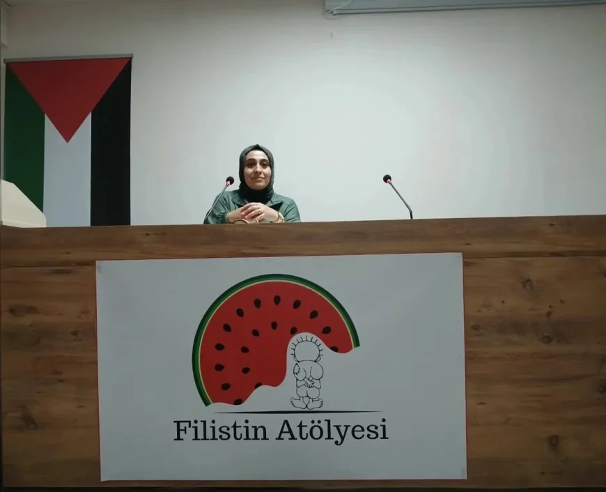 Hitit Üniversitesi Öğrencisi Esra Dalyan, Çorum Filistin Atölyesi’nde İlk Sunumda Dijital Mücadeleyi Anlattı