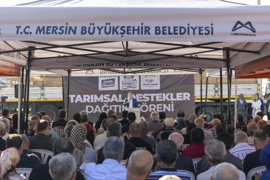 Mersin Büyükşehir Belediyesi’nden 8 İlçede Üreticilere Tarımsal Destek: Hasat Makinesinden Küçükbaş Hayvana Kadar Çok Sayıda Destek Sağlandı