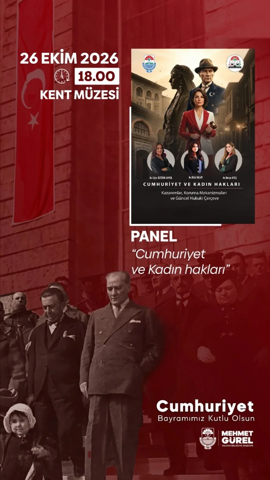 Yalova Belediyesi Cumhuriyet’in 103’üncü Yıl Dönümünü Panelden Fener Alayına Uzanan Etkinliklerle Kutlayacak