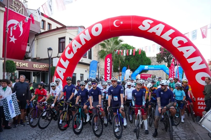 Çeşme’de 10’uncu kez düzenlenen Veloturk Gran Fondo by Salcano’da 10 ülkeden 809 sporcu pedal çevirdi!