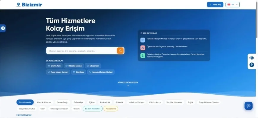 İzmir Büyükşehir Belediyesi’nin Dijital Hizmet Platformu Bizİzmir Yenilenen Özellikleriyle Hizmete Sunuldu