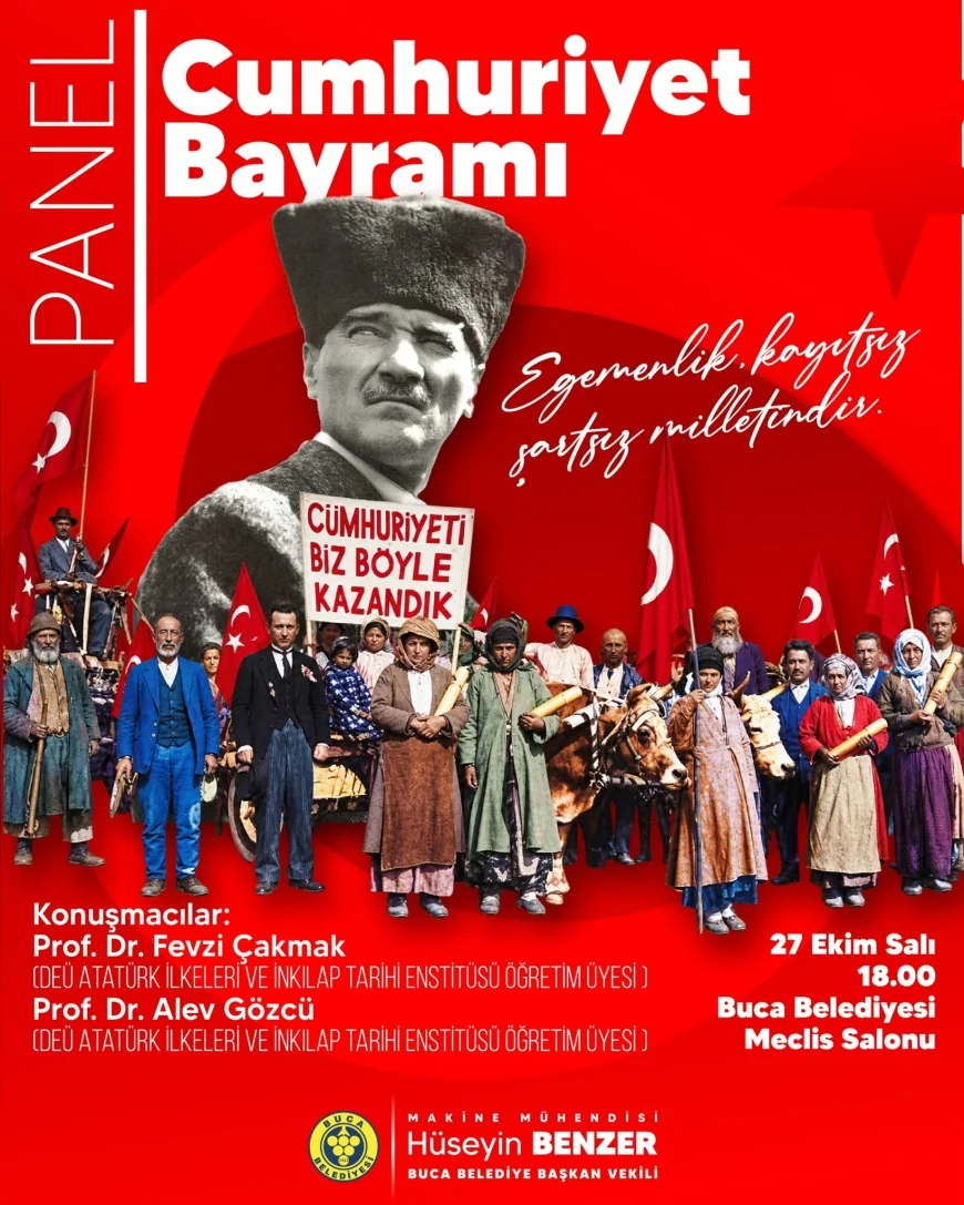 Buca Belediyesi Cumhuriyet’in 103’üncü yılını panel, kortej yürüyüşü ve konserlerle kutlayacak