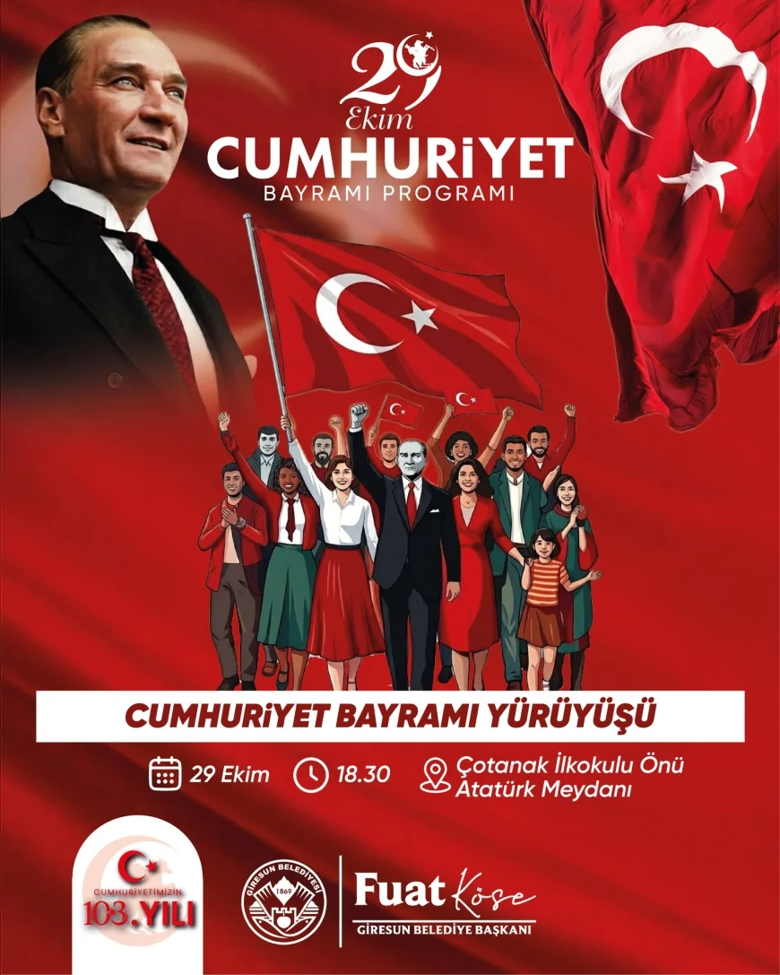 Giresun Belediye Başkanı Fuat Köse: “Tüm Giresunluları Cumhuriyet Bayramı yürüyüşünde birlik ve beraberlik içinde buluşmaya davet ediyorum”