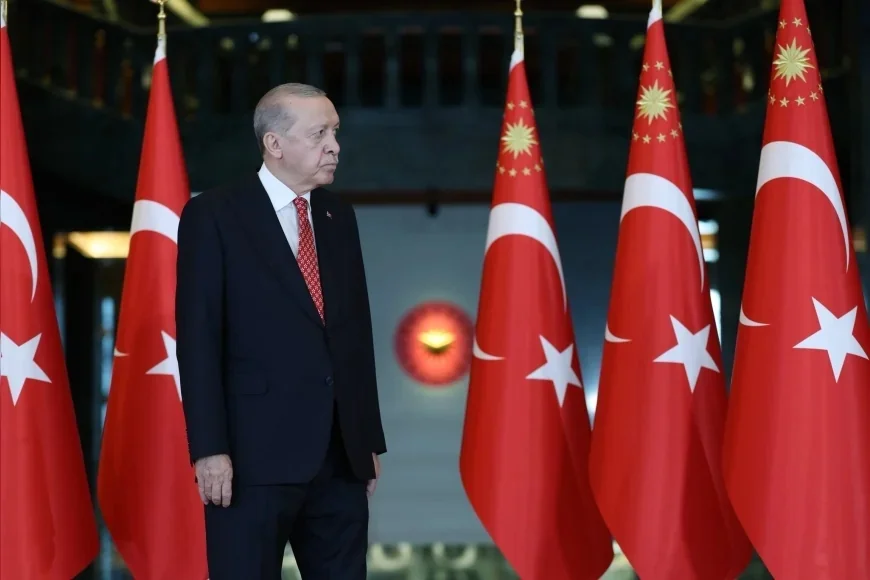 Cumhurbaşkanı Recep Tayyip Erdoğan, Cumhuriyet Bayramı’nın 103. Yıl Dönümünde Cumhurbaşkanlığı Külliyesi’nde Tebrikleri Kabul Etti
