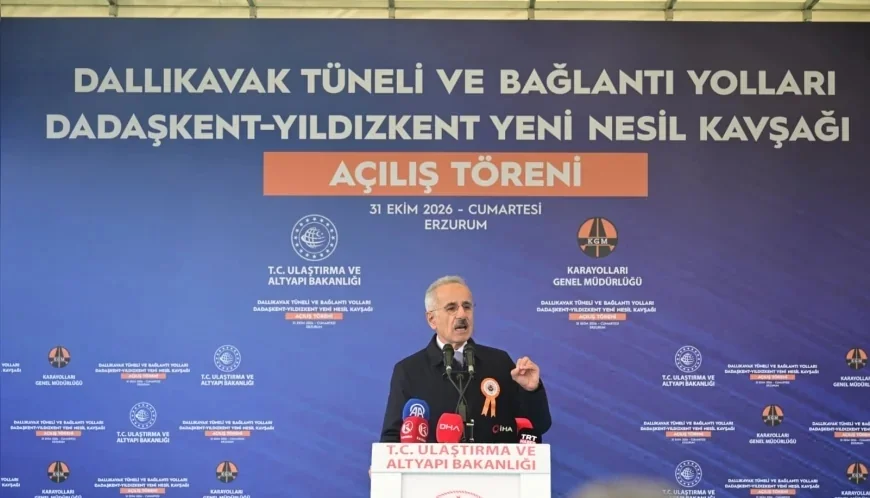 Ulaştırma ve Altyapı Bakanı Abdulkadir Uraloğlu: “Dallıkavak Tüneli ile sekiz keskin virajı tarihe gömdük”