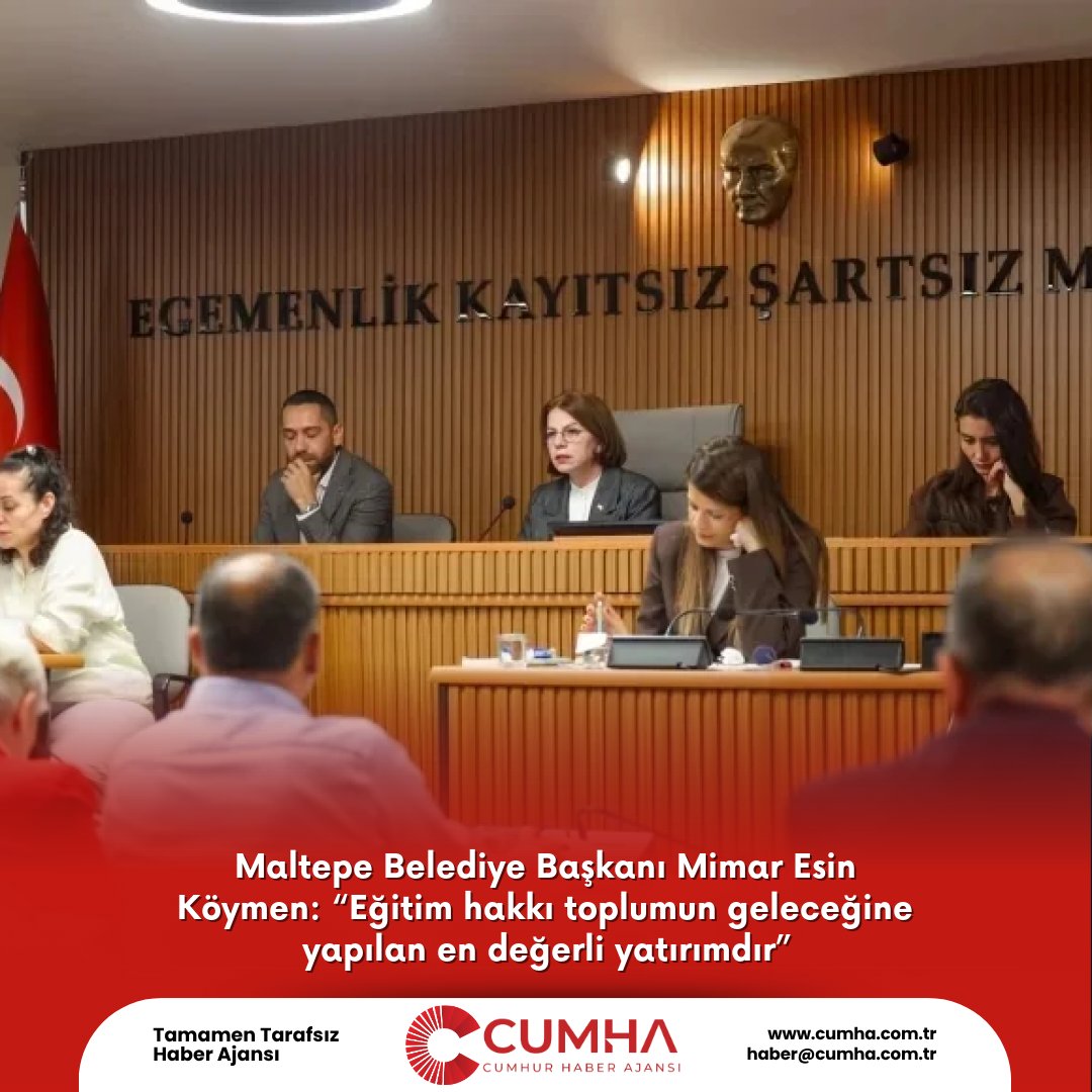 Maltepe Belediye Başkanı Mimar Esin Köymen: “Eğitim hakkı toplumun geleceğine yapılan en değerli yatırımdır”