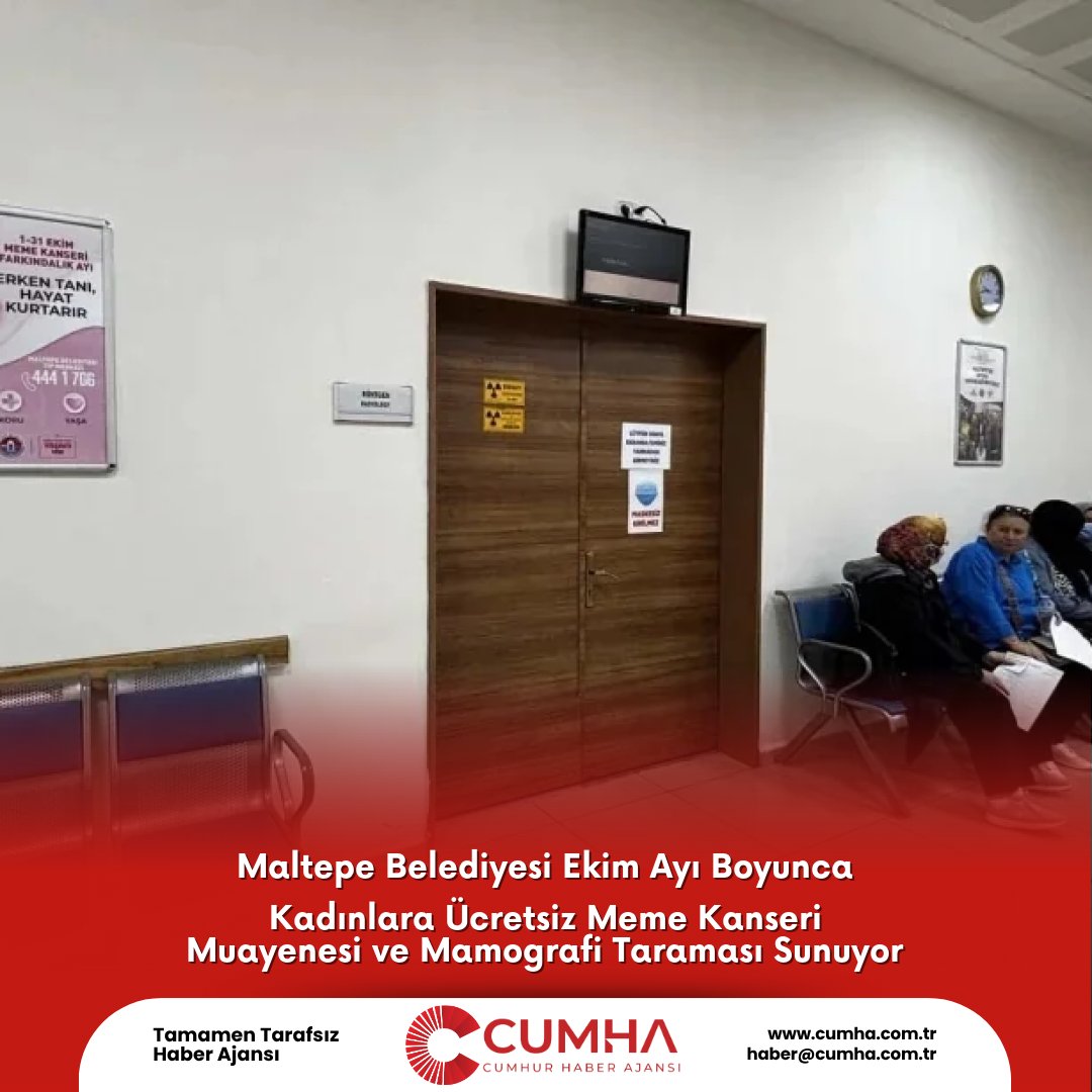 Maltepe Belediyesi Ekim Ayı Boyunca Kadınlara Ücretsiz Meme Kanseri Muayenesi ve Mamografi Taraması Sunuyor
