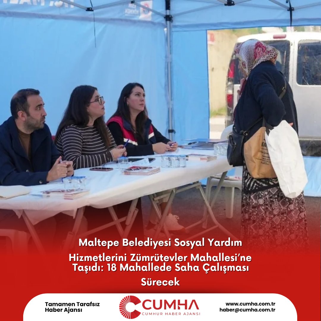 Maltepe Belediyesi Sosyal Yardım Hizmetlerini Zümrütevler Mahallesi’ne Taşıdı: 18 Mahallede Saha Çalışması Sürecek