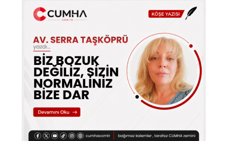 BİZ BOZUK DEĞİLİZ, SİZİN NORMALİNİZ BİZE DAR