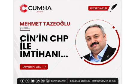 CİN’İN CHP İLE İMTİHANI...