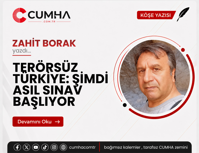 TERÖRSÜZ TÜRKİYE: ŞİMDİ ASIL SINAV BAŞLIYOR