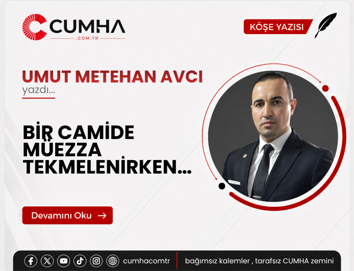 BİR CAMİDE MÜEZZA TEKMELENİRKEN…