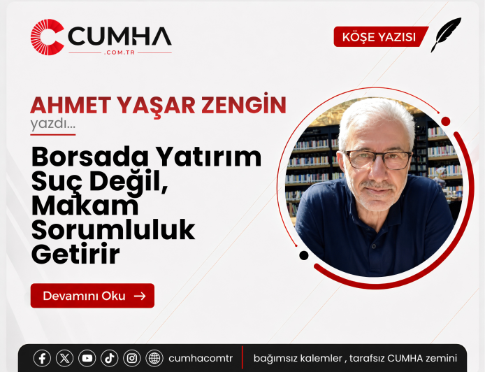 Borsada Yatırım Suç Değil, Makam Sorumluluk Getirir