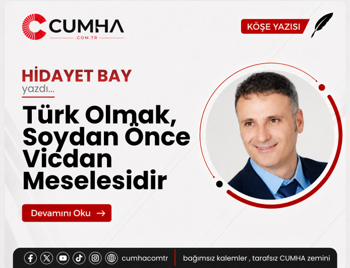 Türk Olmak, Soydan Önce Vicdan Meselesidir