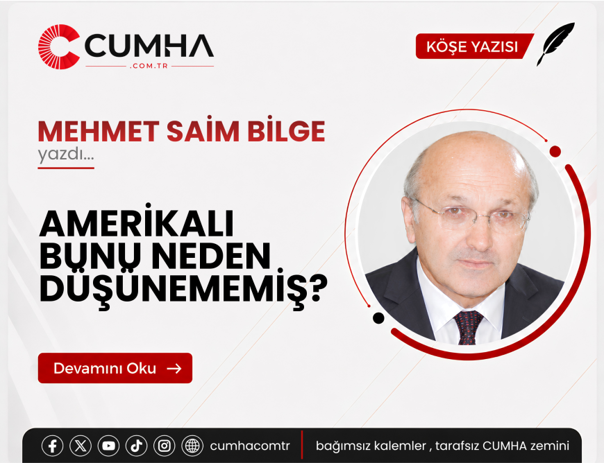 AMERİKALI BUNU NEDEN DÜŞÜNEMEMİŞ?