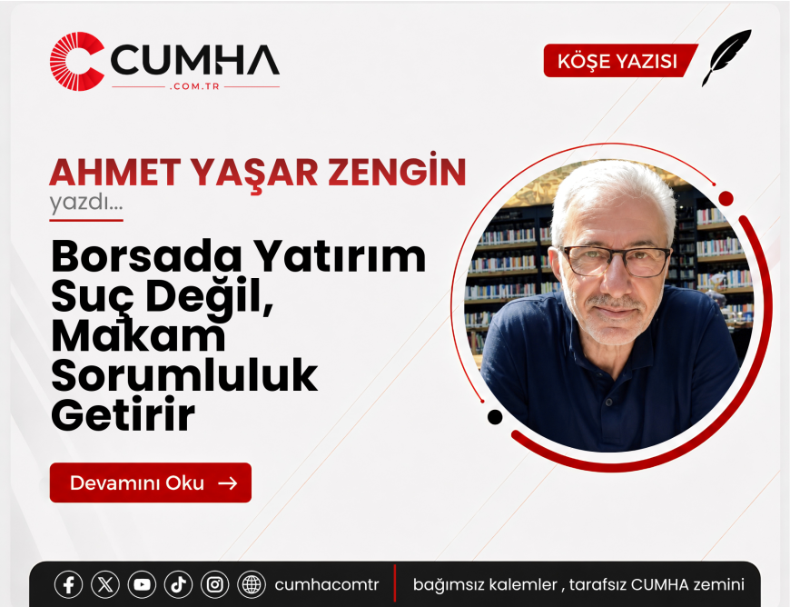 Borsada Yatırım Suç Değil, Makam Sorumluluk Getirir