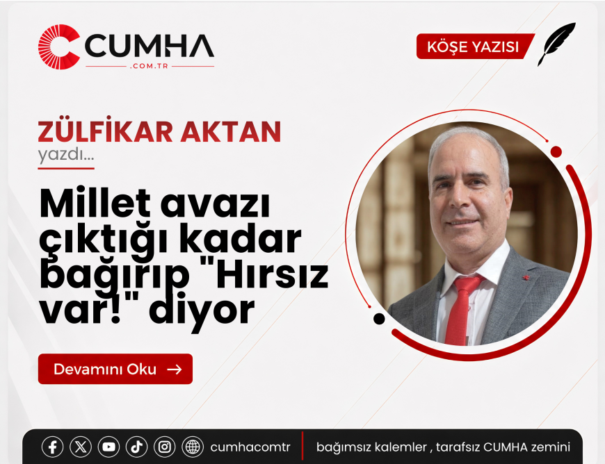 Millet avazı çıktığı kadar bağırıp "Hırsız var!" diyor